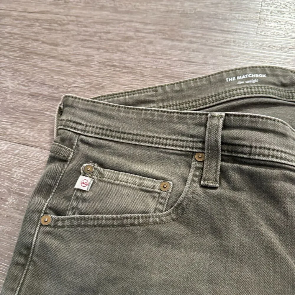 AG Adriano Goldschmied Jeans Mens 38 Gray Denim The Matchbox Slim Straight 38x29